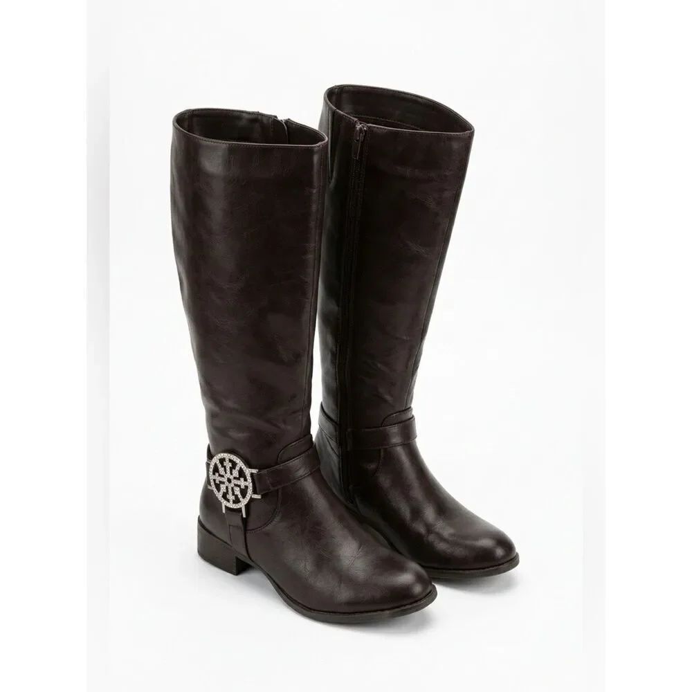 Black Knee High Boots by DBDK Fashion 8M